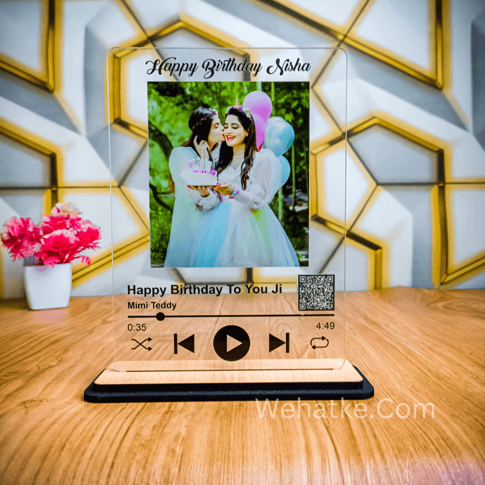 Customized Spotify Plaque With photo And QR With Hidden Message