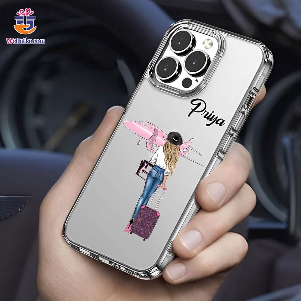 Customized Back Case For Girl Traveling On Airplane