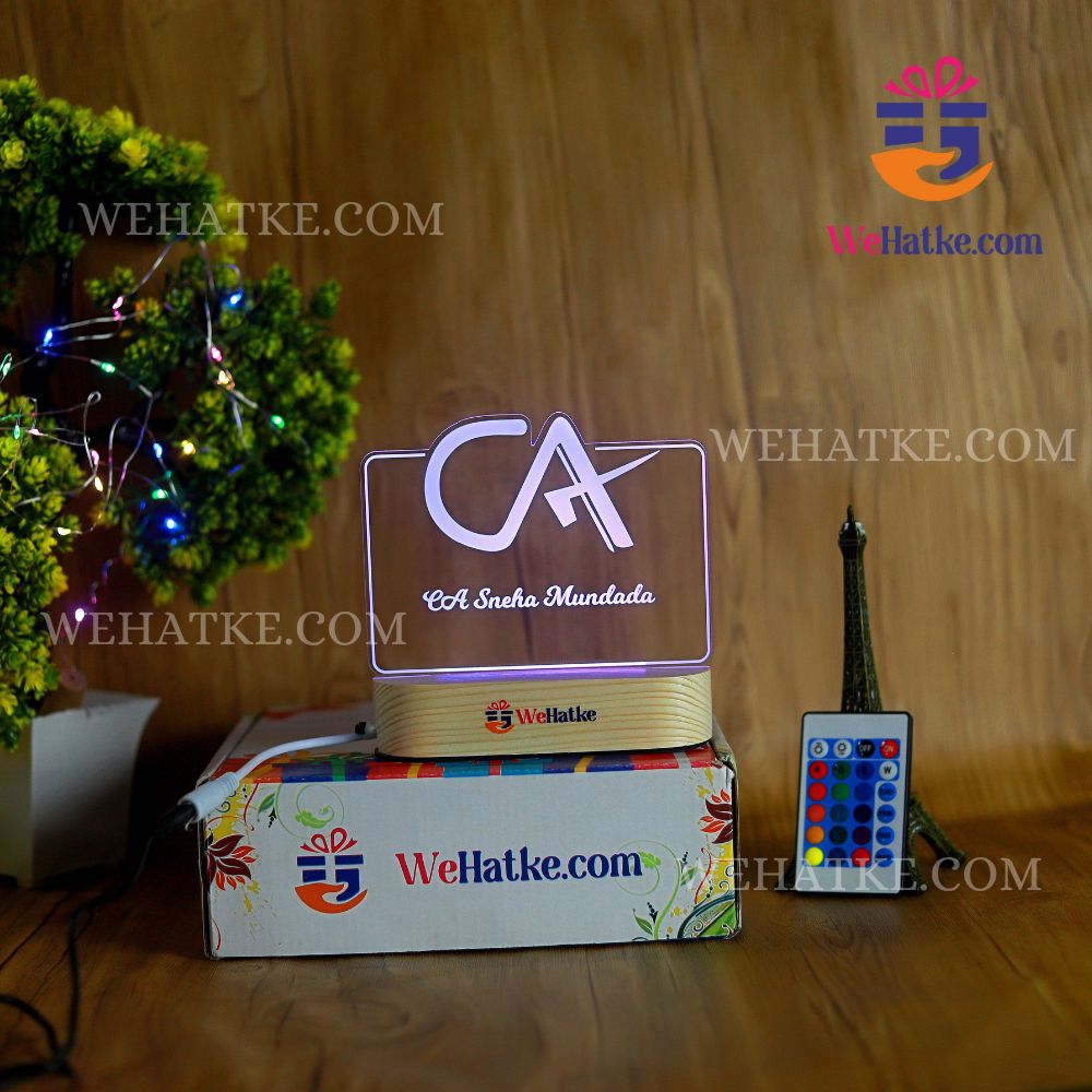 Customized 3D illusion lamp for Charted accountant ( CA )