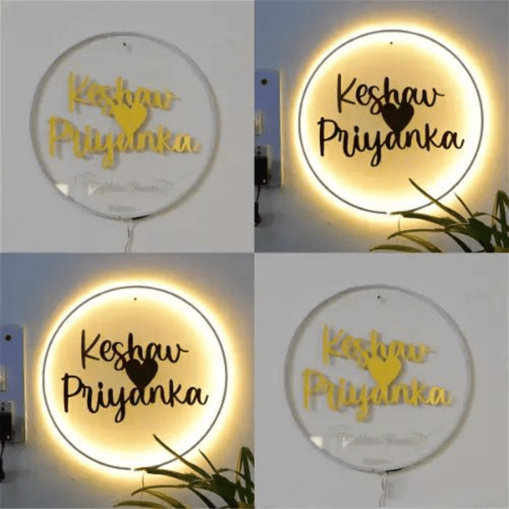Customized Circle Led Neon Sign Decorative Lights Wall Decor