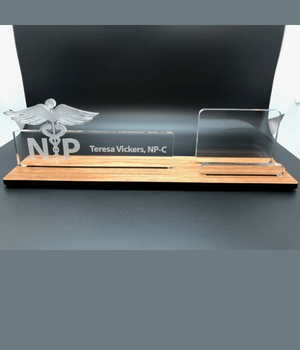 Customized Card Stand for Doctor Logo with name