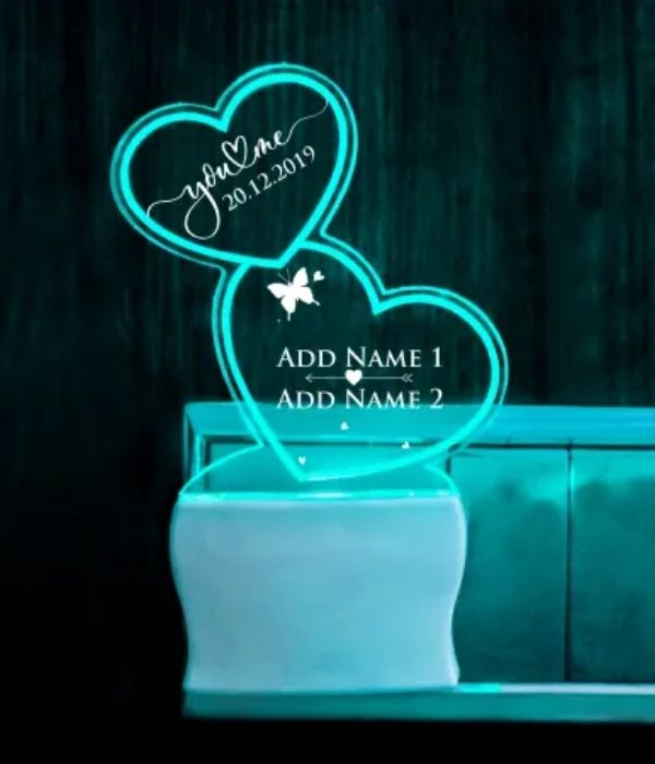 Customized engraved multicolor night lamp