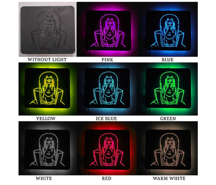 Itachi Uchiha Naruto Wall Hanging LED Frame