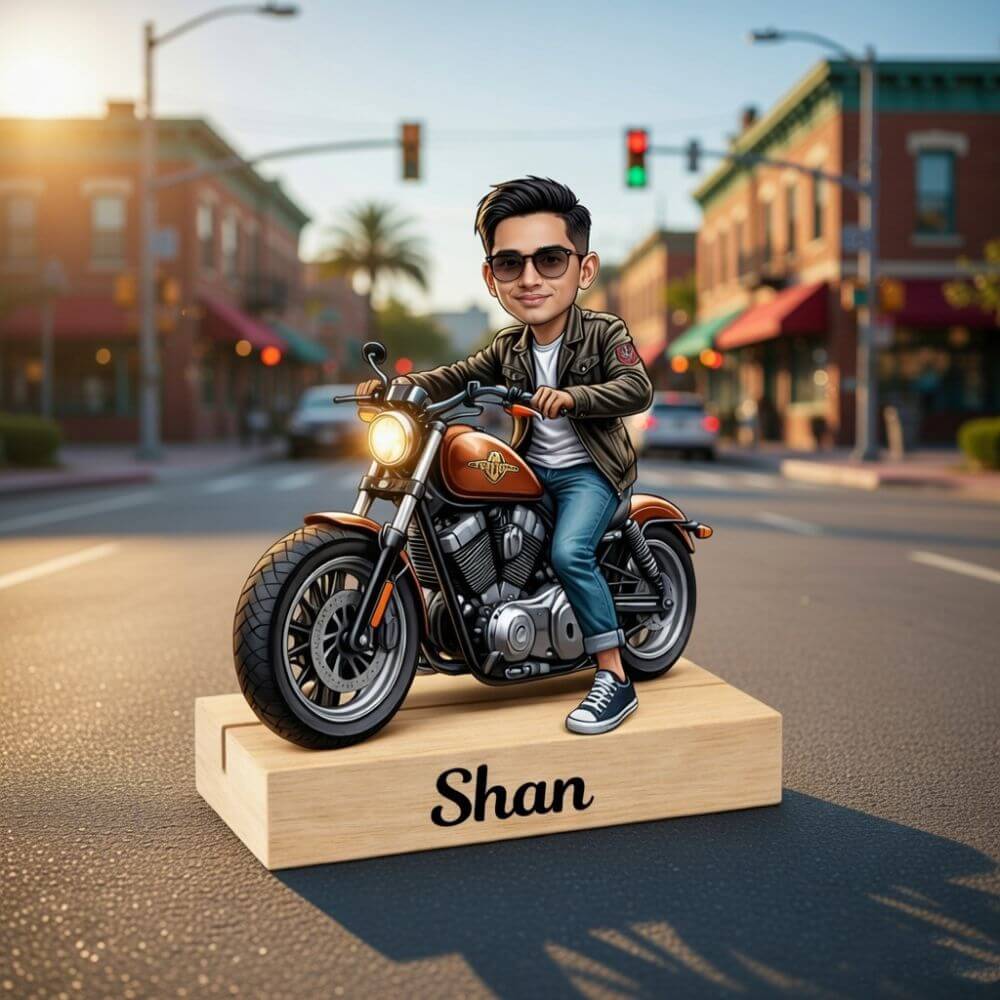 Customized Caricature For Bike Lover's