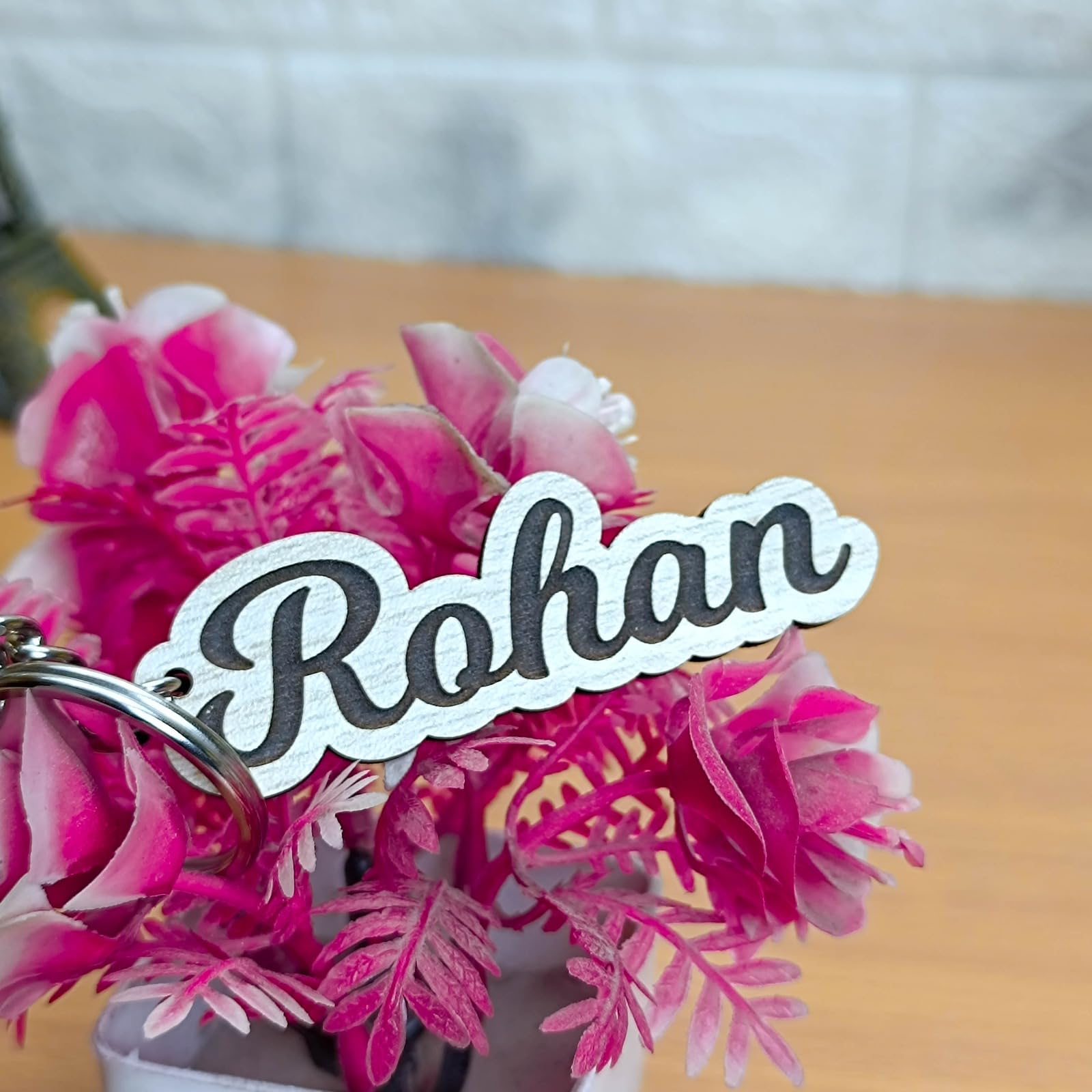 Name cuting & engrave keychain
