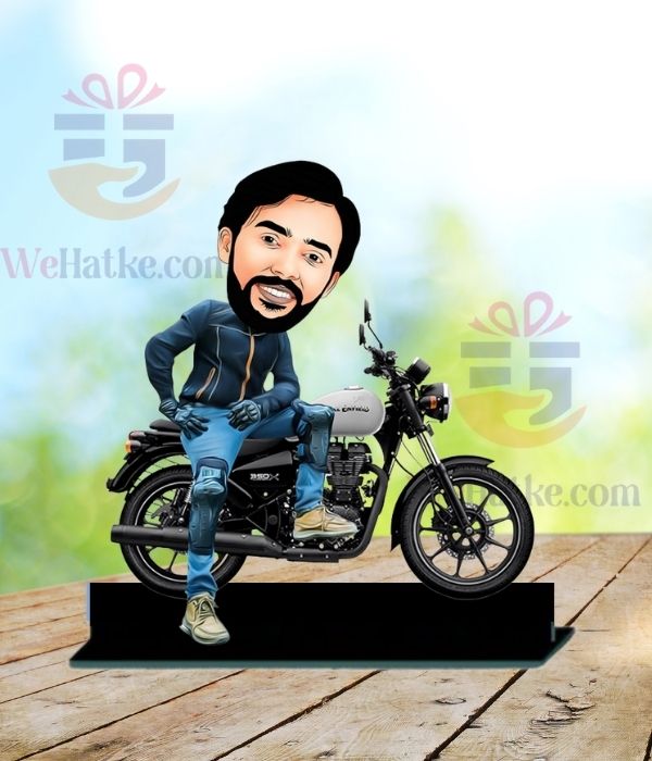 Customized Caricature with Bike for Bike Rider
