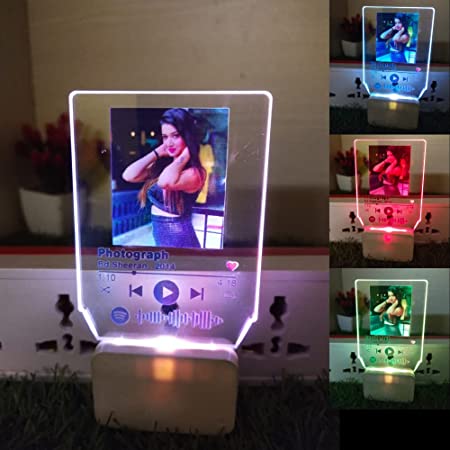 Customized Multicolor Spotify Plaque with 7 Color Changing LED Light