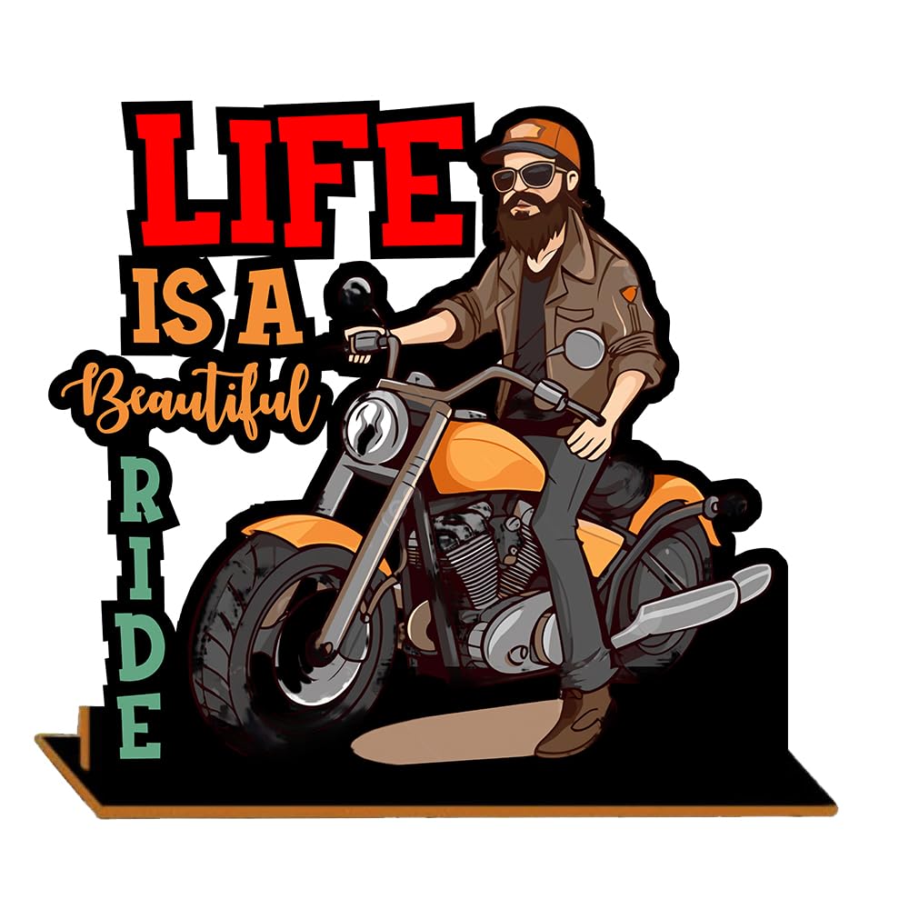 Biker-Themed Tabletop Stand