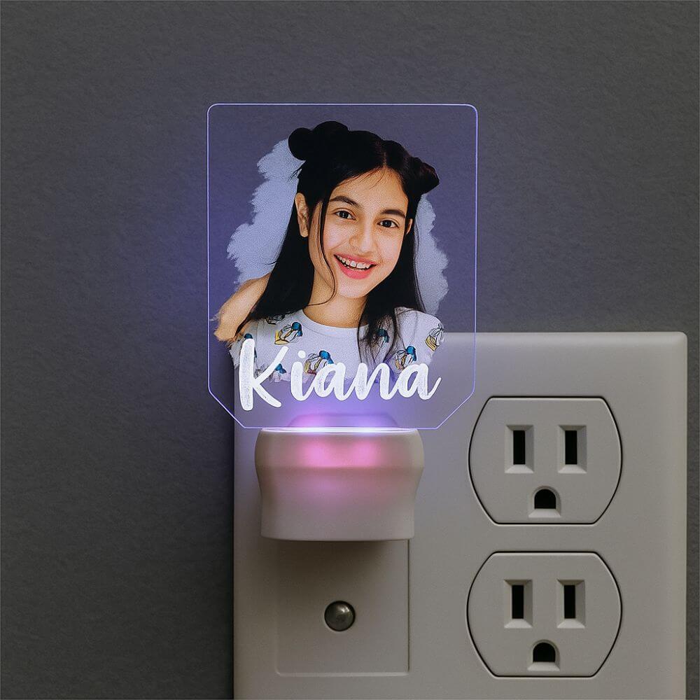 Personalized Acrylic Photo Night Lamp Plaque with Name