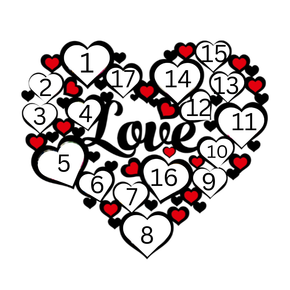 Customized Love heart collage frame