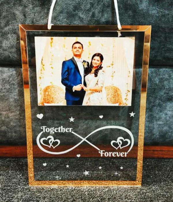 Together Forever Golden Hanging frame for couples