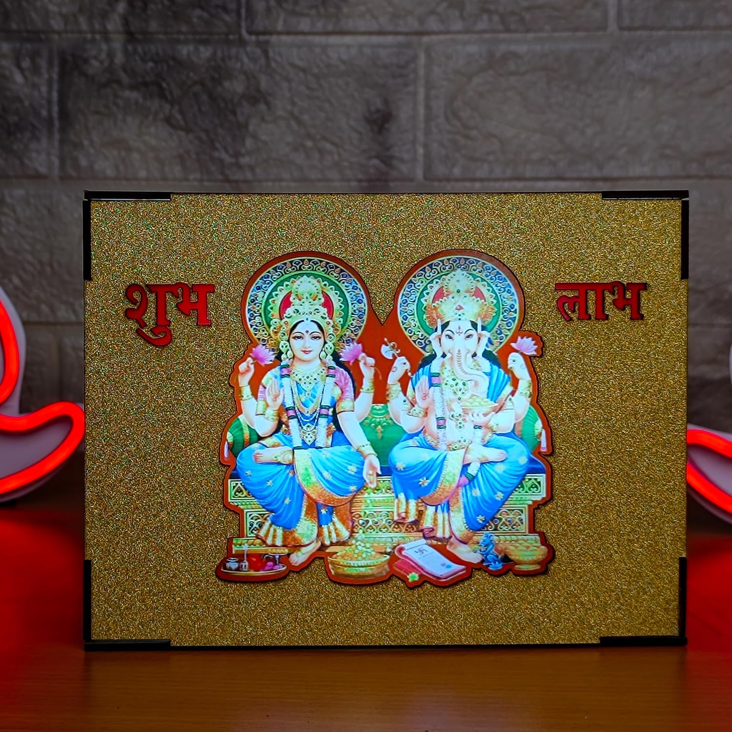 Laxmi Ganesh Lamp Box With Battery