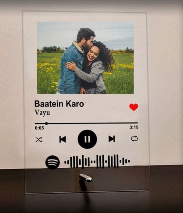 Spotify Acrylic Plaque with Photo & Scannable Code