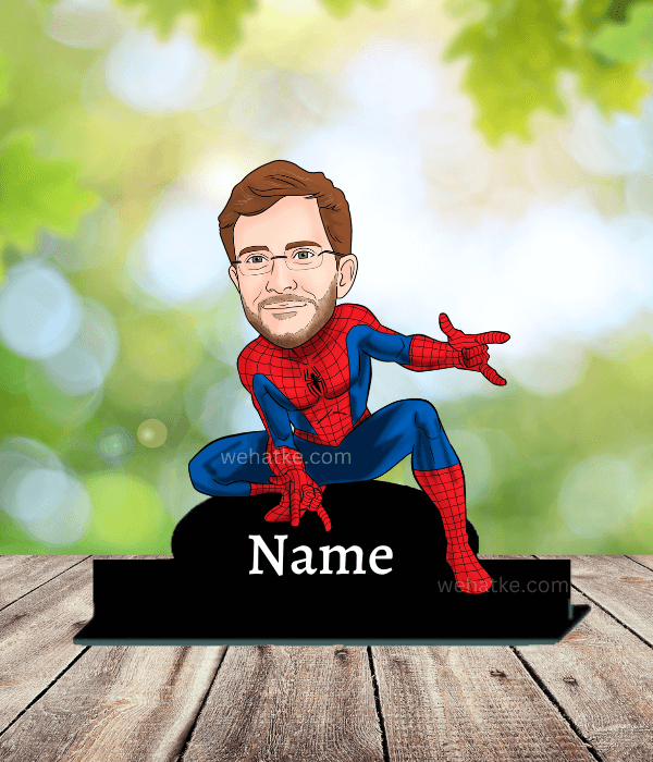 Customized Spiderman caricature