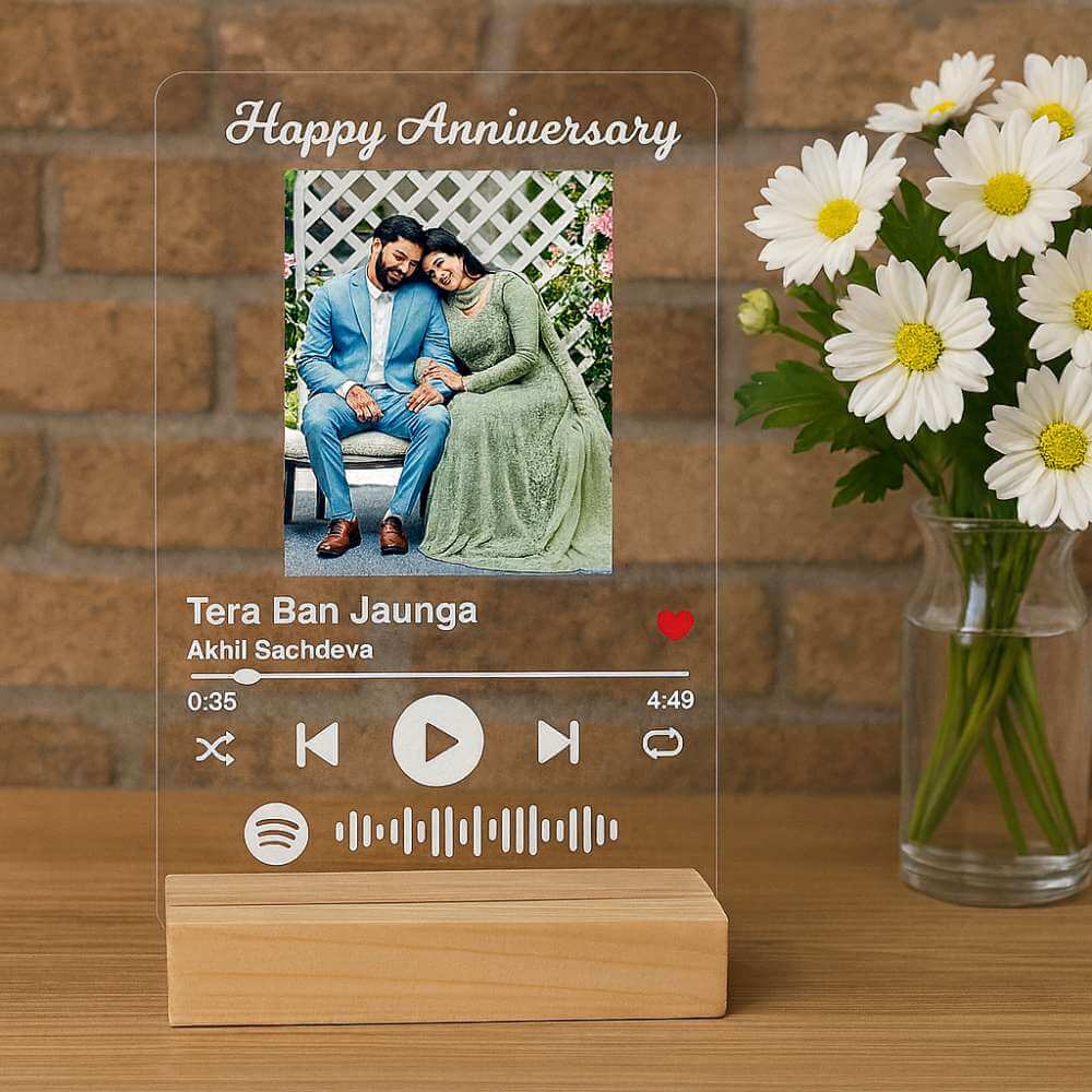 Custom Acrylic Spotify Plaque with Photo & Song