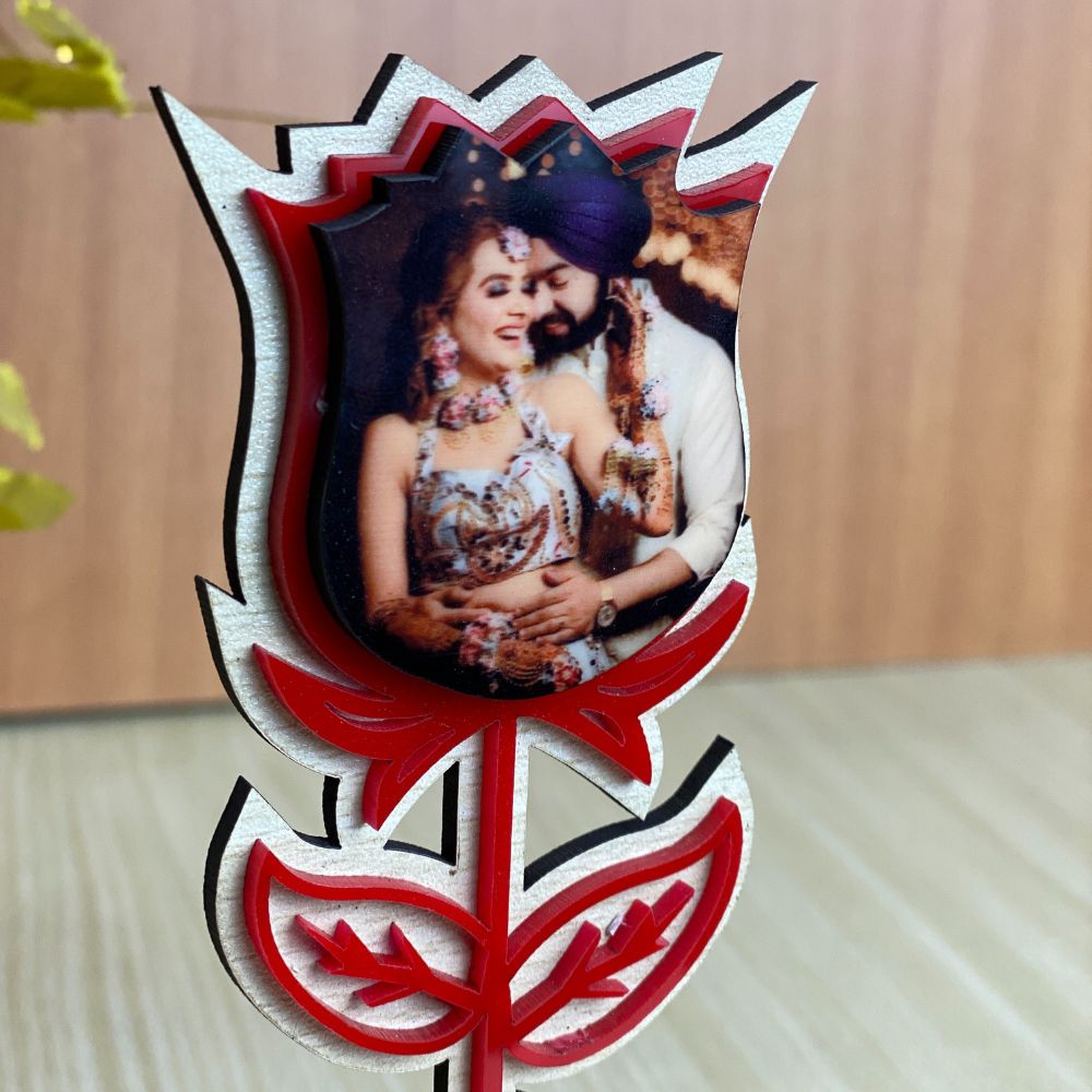 Customized Rose with photo for couple on valentine