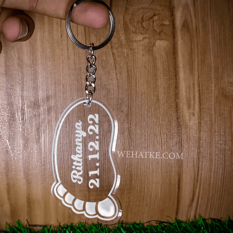 Customized Baby feet keychain