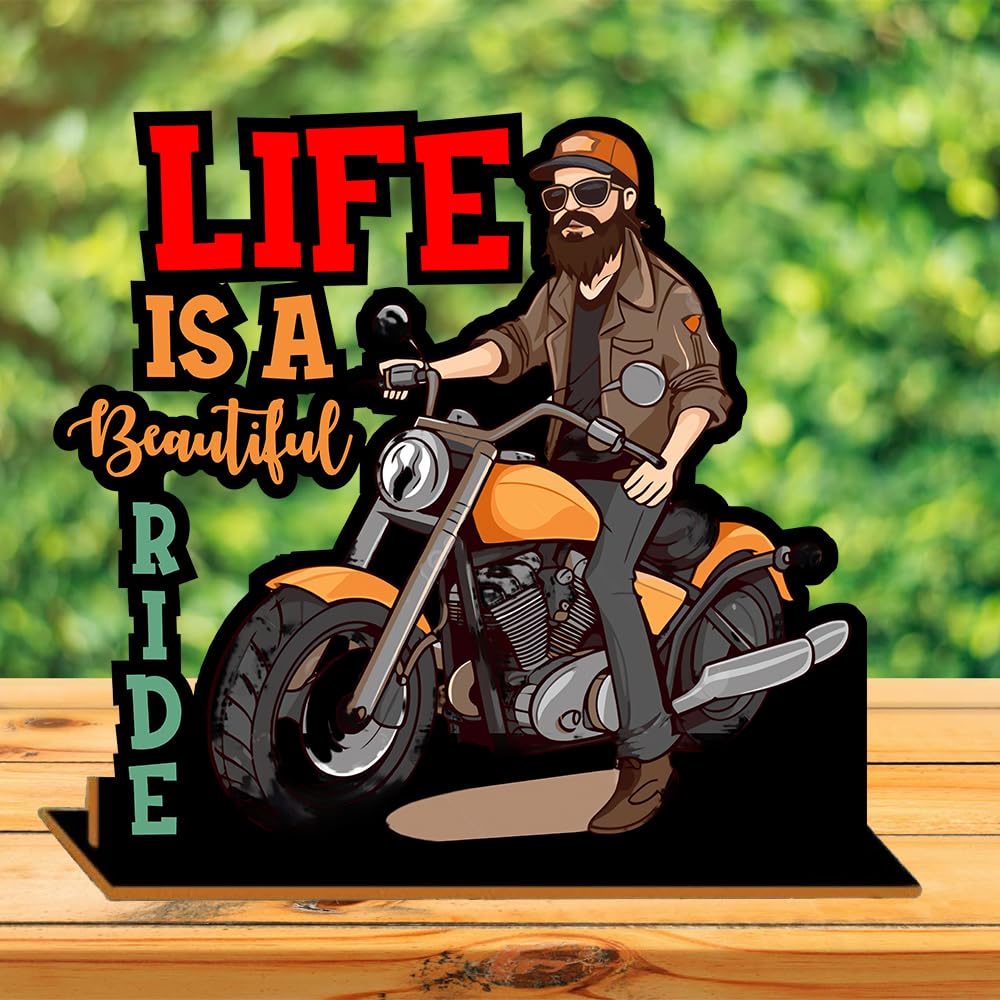 Biker-Themed Tabletop Stand