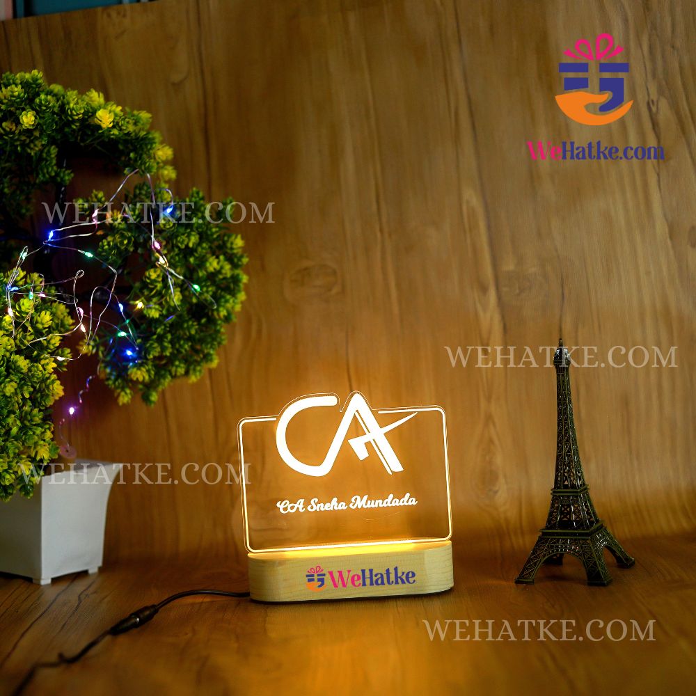 Customized 3D illusion lamp for Charted accountant ( CA )