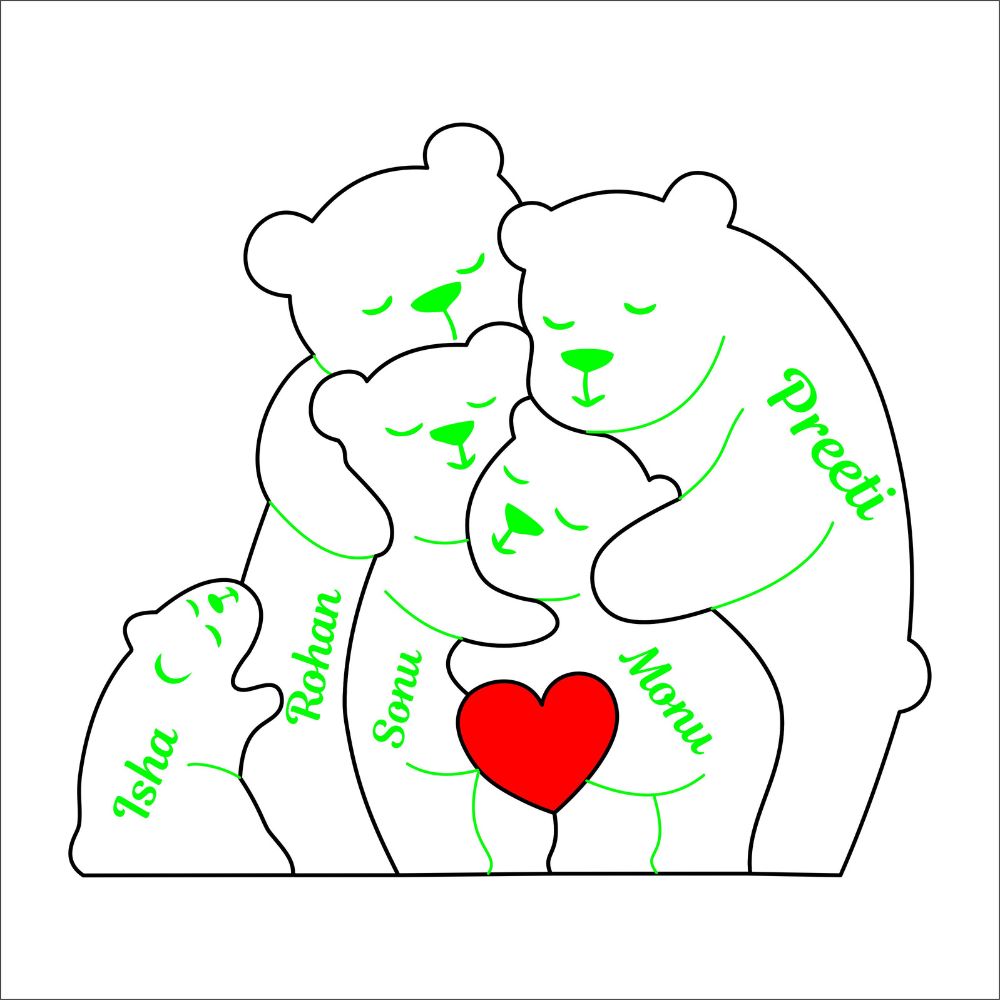 Personalized Bear Puzzle Table top