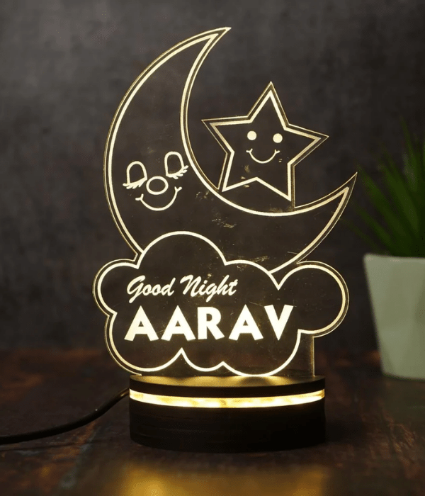 Customized star moon good night lamp for kids