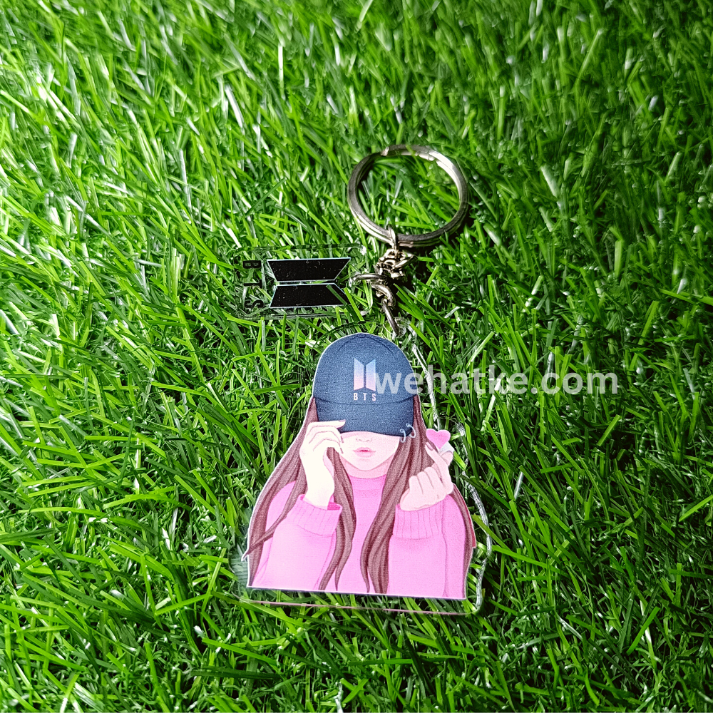 BTS girl UV Printed keychain