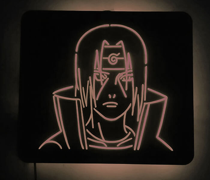 Itachi Uchiha Naruto Wall Hanging LED Frame