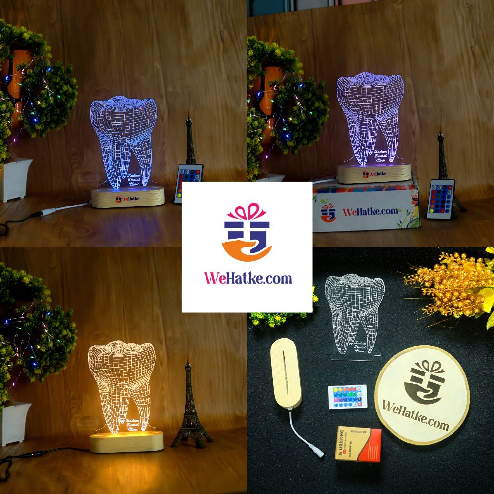 Customized teeth LED lamp with your name