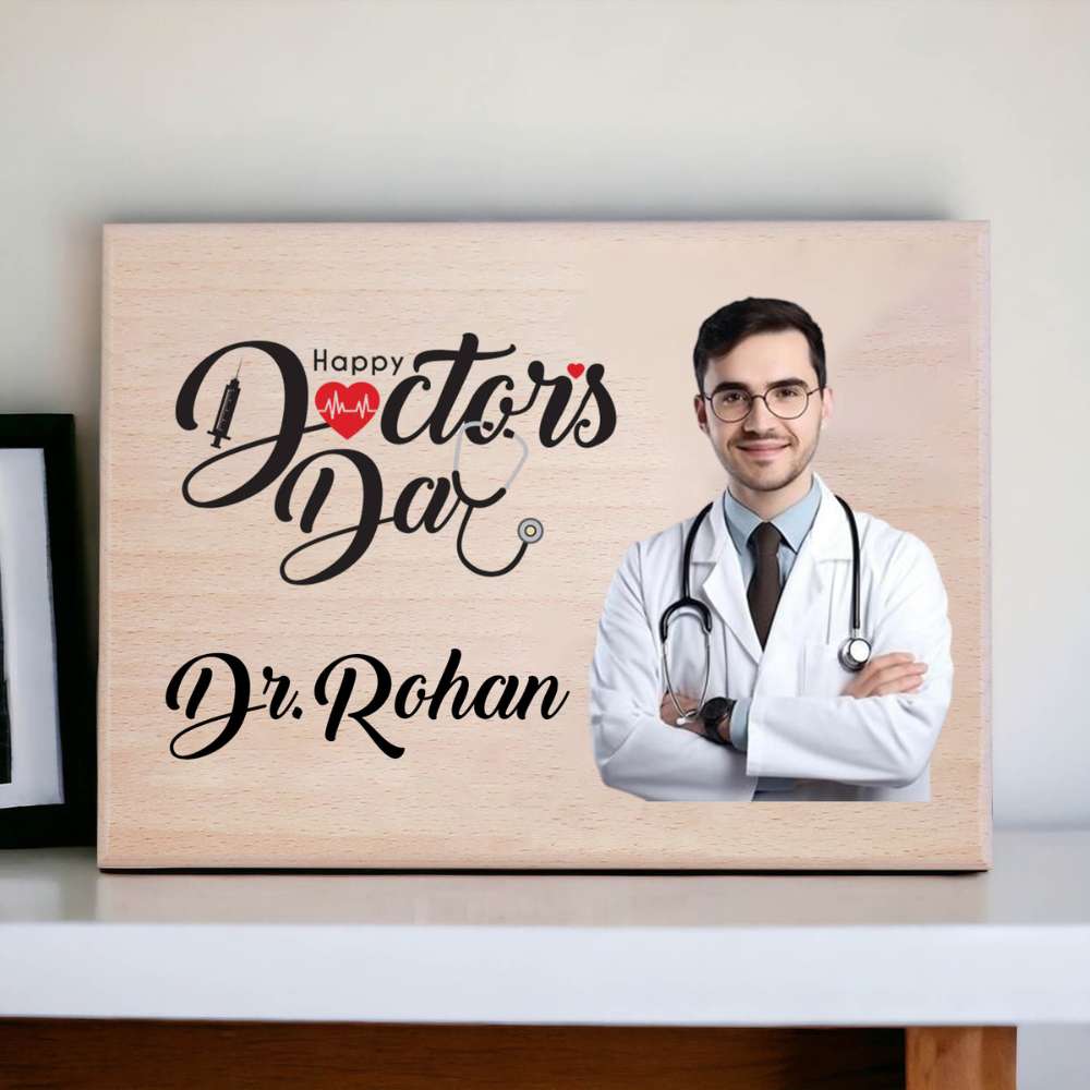 Personalized Doctor Plaque With Photo And Name