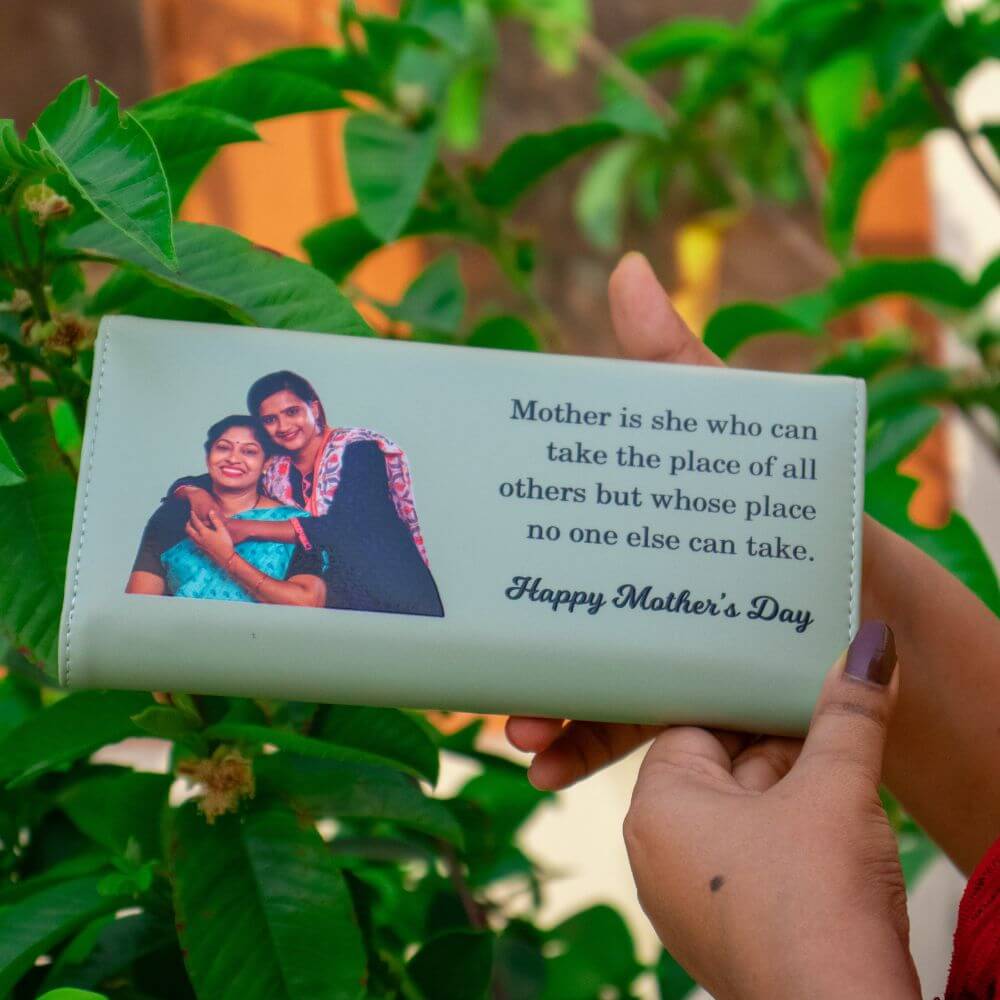 Personalized Vegan Leather Photo Wallet for Mom
