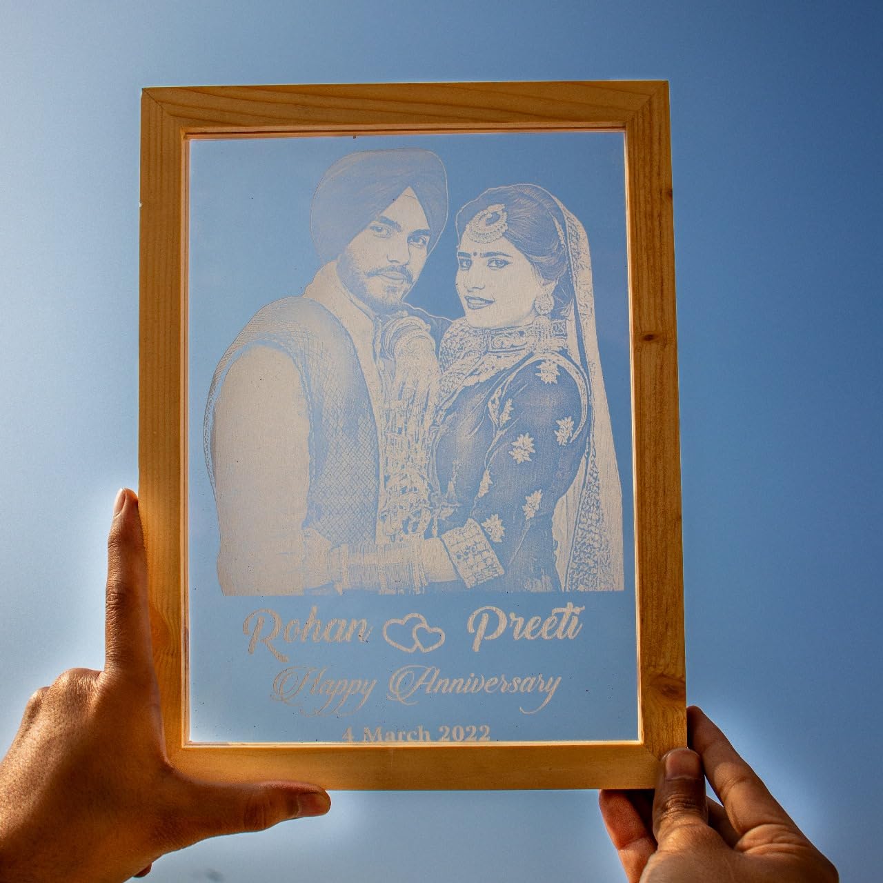 Engraved Photo Frame With Date