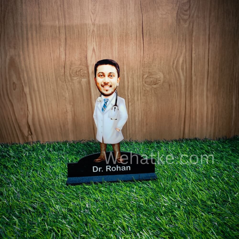 Customized Doctor Caricature With Name And Photo