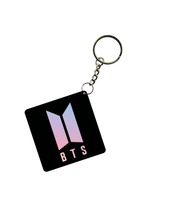 BTS square shape logo keychain