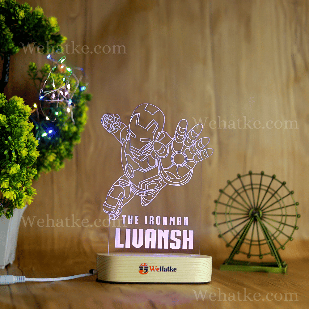 Customized Ironman LED lamp for kids
