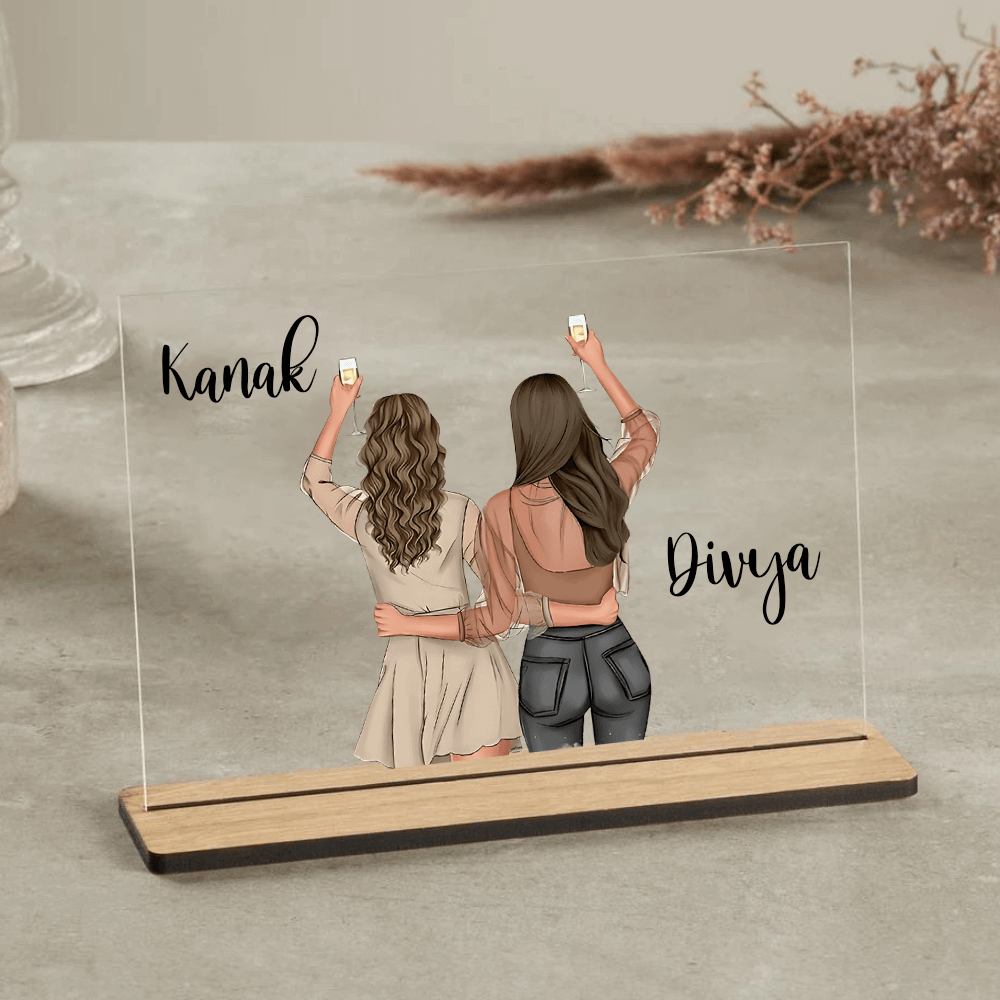 Customized table Top Plaque For Bestie