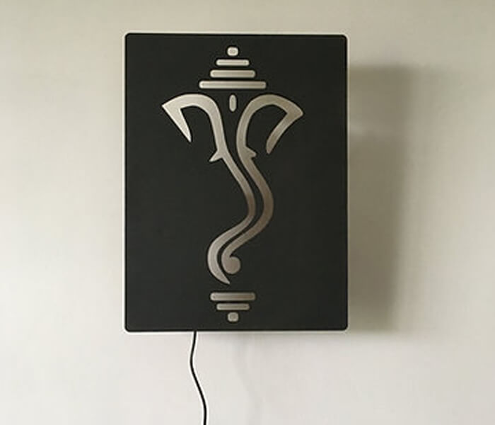 Lord Ganesh Ji Wall Hanging Led Frame