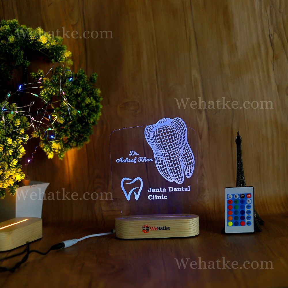 Customized Dentist tooth lamp with logo & name