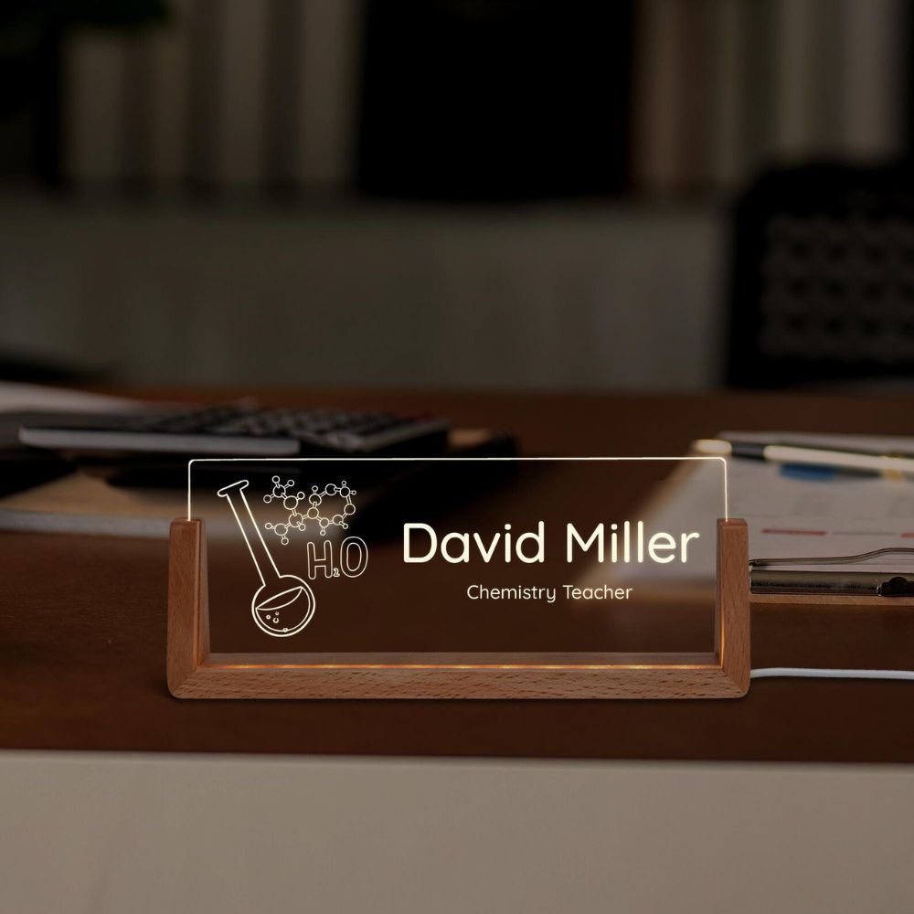 Custom LED Nameplate for Teachers