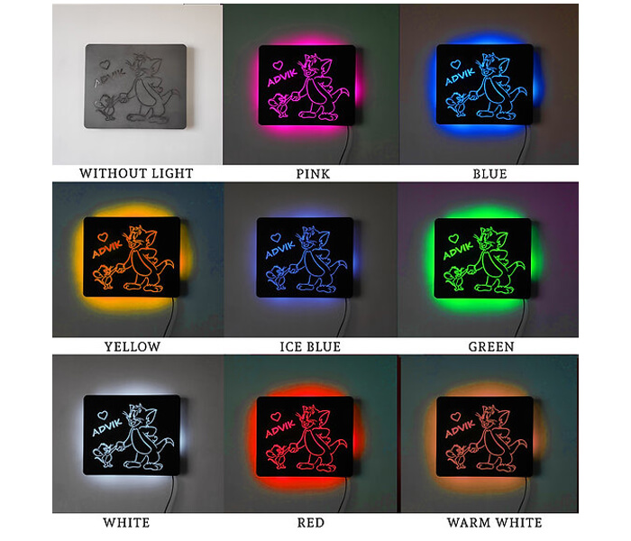 Customized Tom & Jerry Wall hanging Led Frame with Name