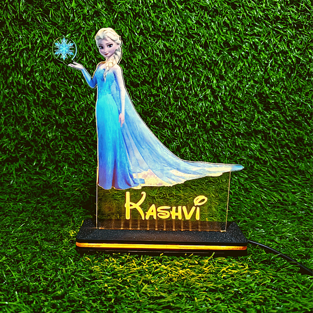 Personalized Elsa Name Lamp With Name