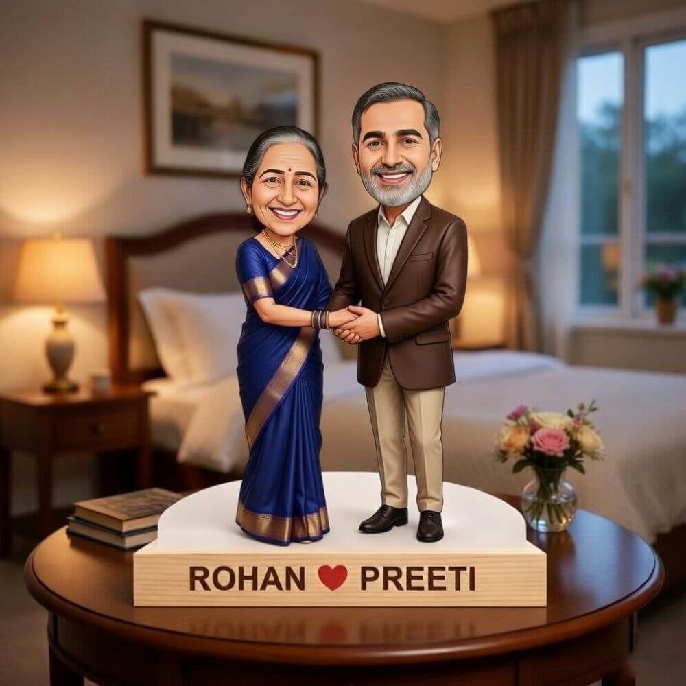 Personalized Parents Caricature Standee with Names