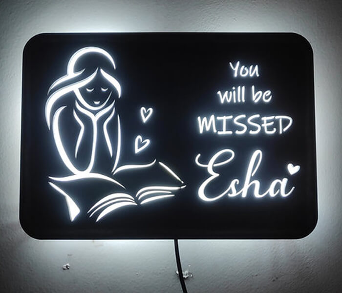 Customized Book Lovers Wall HLightanging Frame With Name And