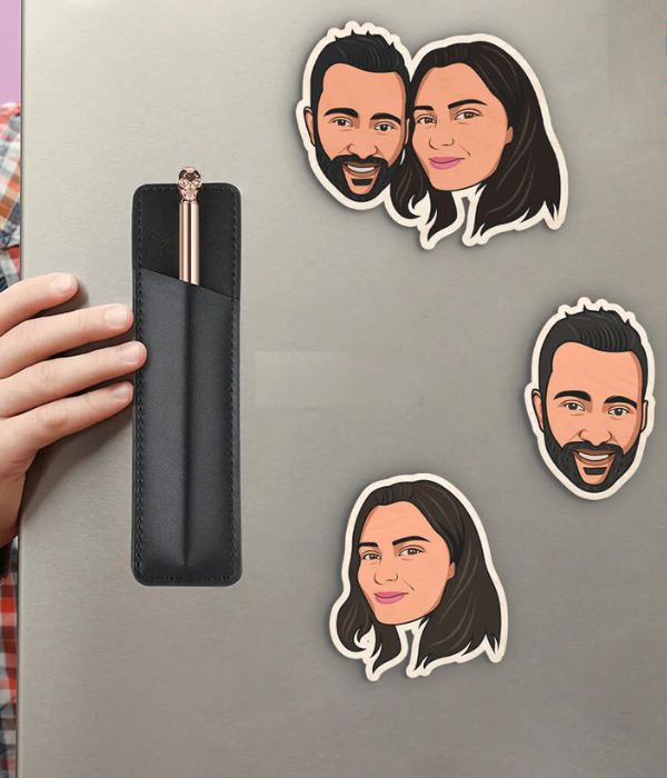 Customized photo fridge magnate with editable face