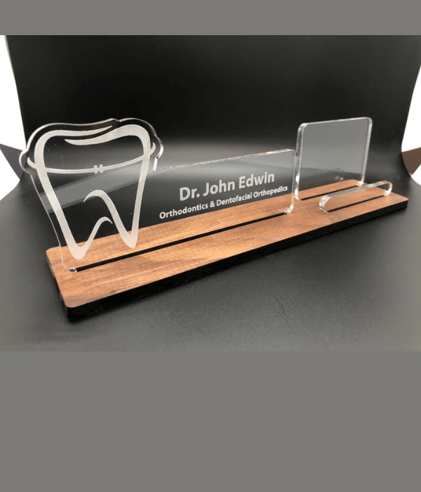 Customized Dental Card Stand with Logo for Doctor