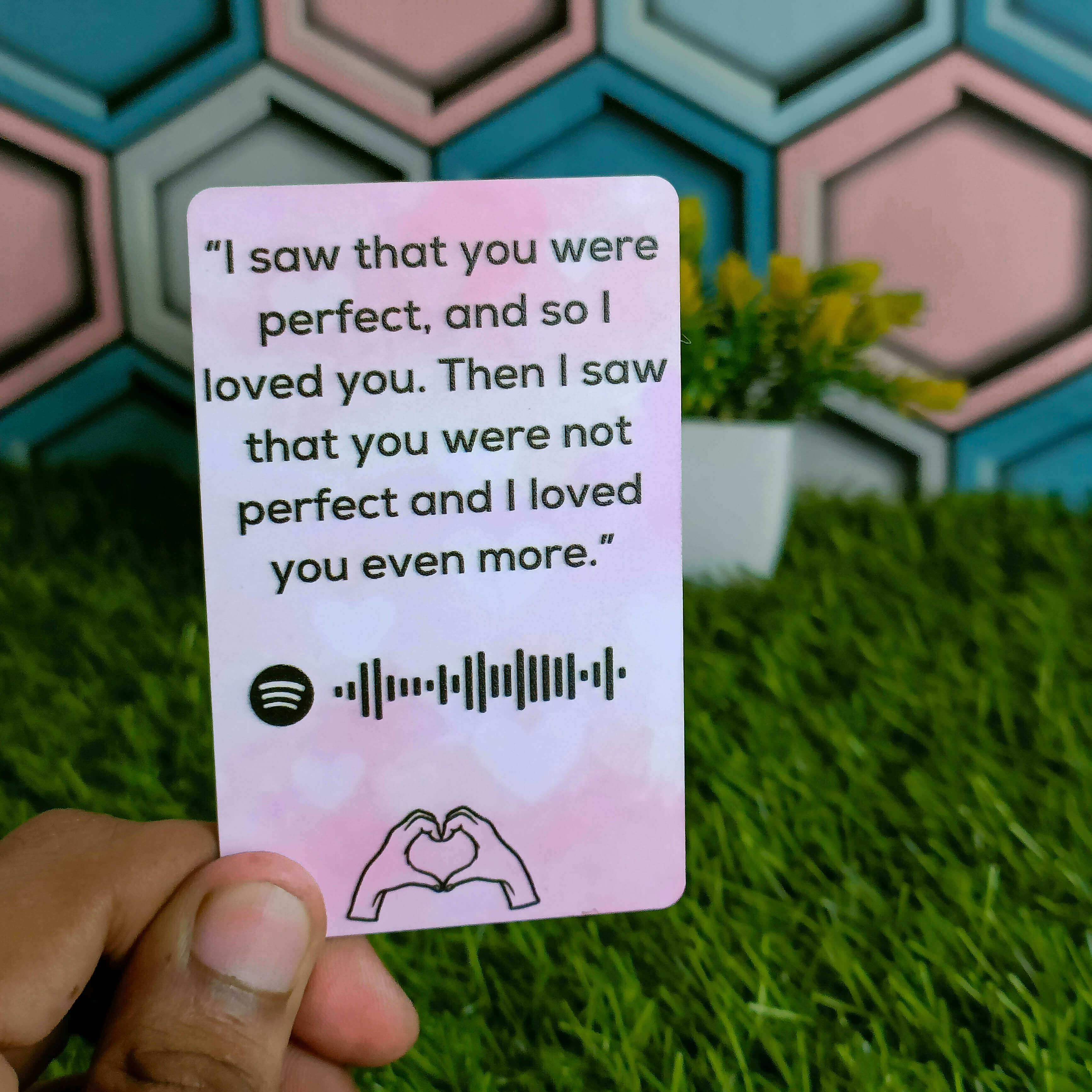 Customized Wallet Card With photo And Spotify Qr And Text