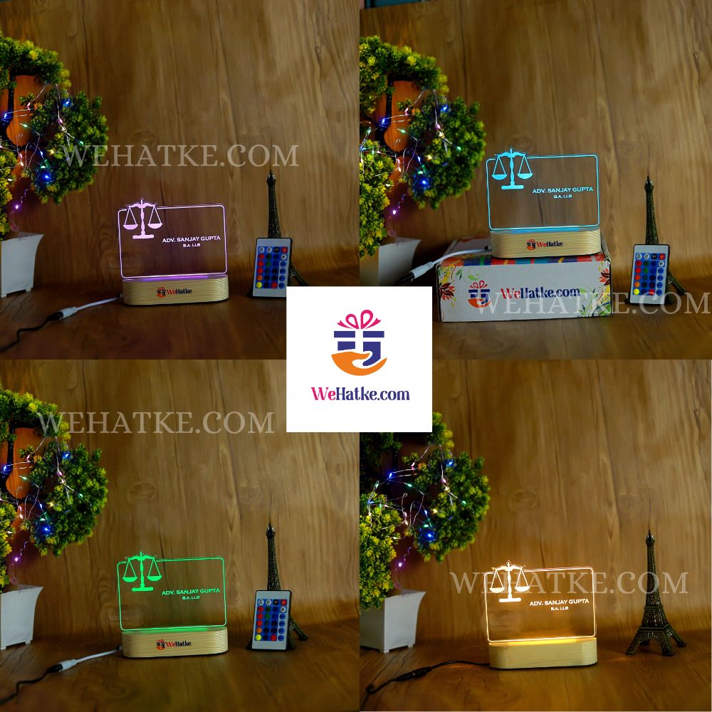 Customized 3D illusion lamp for Lawyers & advocates