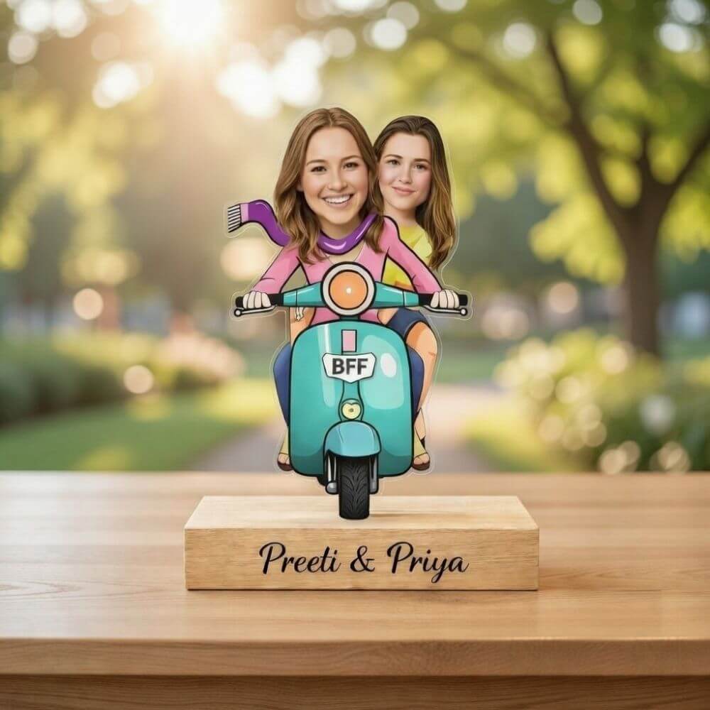 Customized Scooter Caricature For Bestie