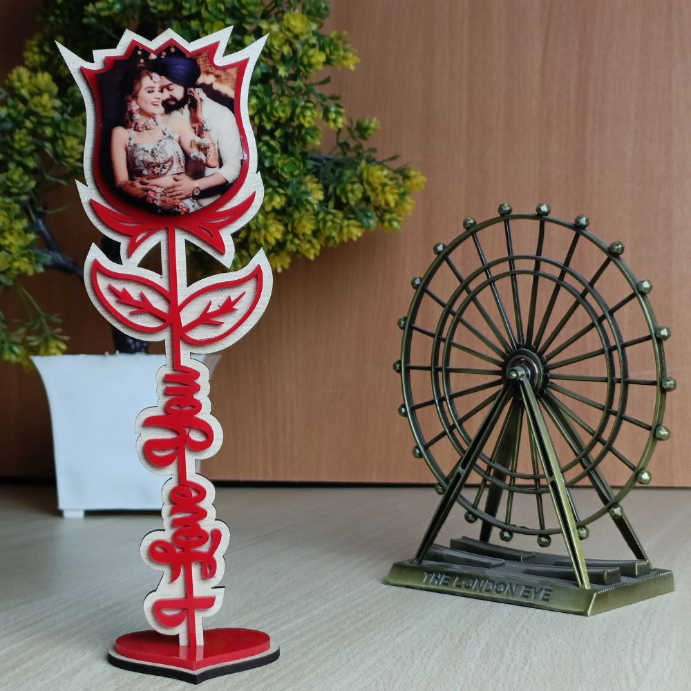 Customized Rose with photo for couple on valentine