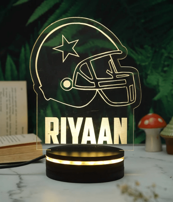 Customized  cricket game loving led lamp for kids room decor
