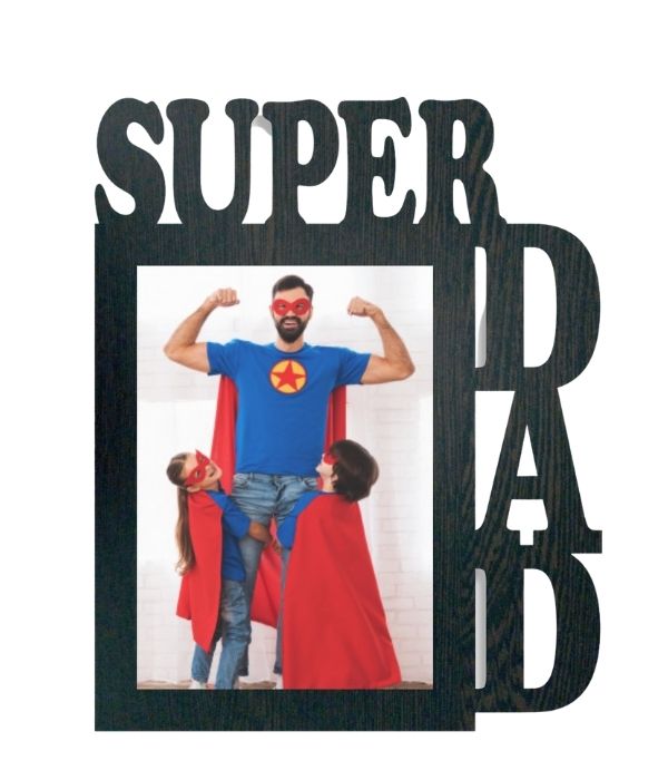 Customized Super dad frame with photo
